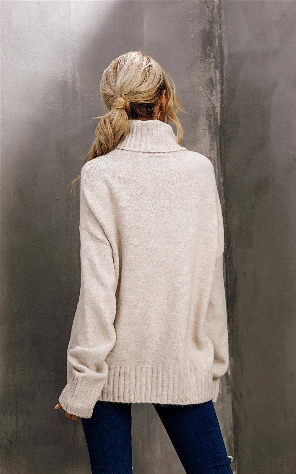 Pull à col haut crème FS collection - Pulls et Sweaters - FS Collection (Germany)