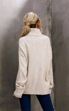 Pull à col haut crème FS collection - Pulls et Sweaters - FS Collection (Germany)