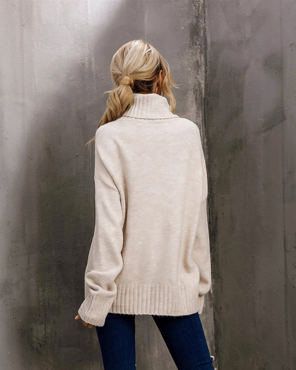 Pull à col haut crème FS collection - Pulls et Sweaters - FS Collection (Germany)