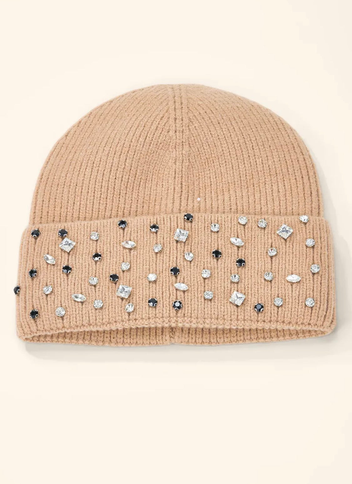 Bonnet côtelé à strass femme ÉLINE L'ATELIER