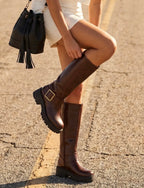 Bottes hautes à boucle et semelle crantée STEPHAN PARIS