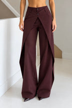 Pantalon ample femme à double taille FRIME