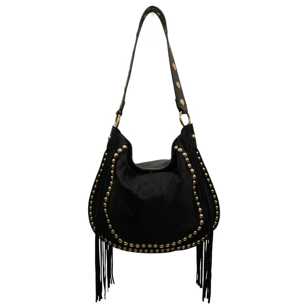 Sac Hobo Cuir Suède Franges MARIANA LOUISA LEE