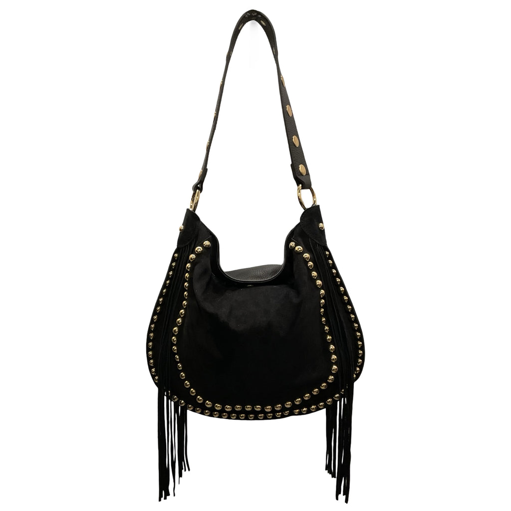 Sac Hobo Cuir Suède Franges MARIANA LOUISA LEE