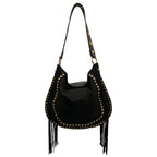 Sac Hobo Cuir Suède Franges MARIANA LOUISA LEE