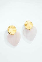 Boucles d'oreilles Cœur Nacré Dorées ÉLINE L'ATELIER
