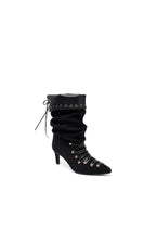 Bottes mi-mollet velours froissé STEPHAN PARIS
