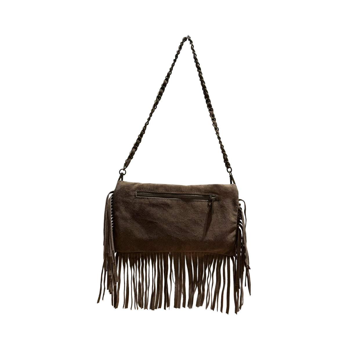 Pochette cuir suédé medium LOUISA LEE