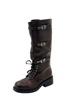 Boots Femme Stephan Paris — Synthétique Noir & Marron