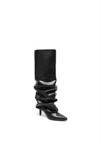 Bottes hautes plissées à talon fin STEPHAN PARIS
