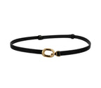 Ceinture fine en cuir à boucle dorée LOUISA LEE