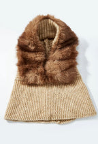 Bonnet en laine avec pompon fausse fourrure BYREN | ÉLINE L'ATELIER