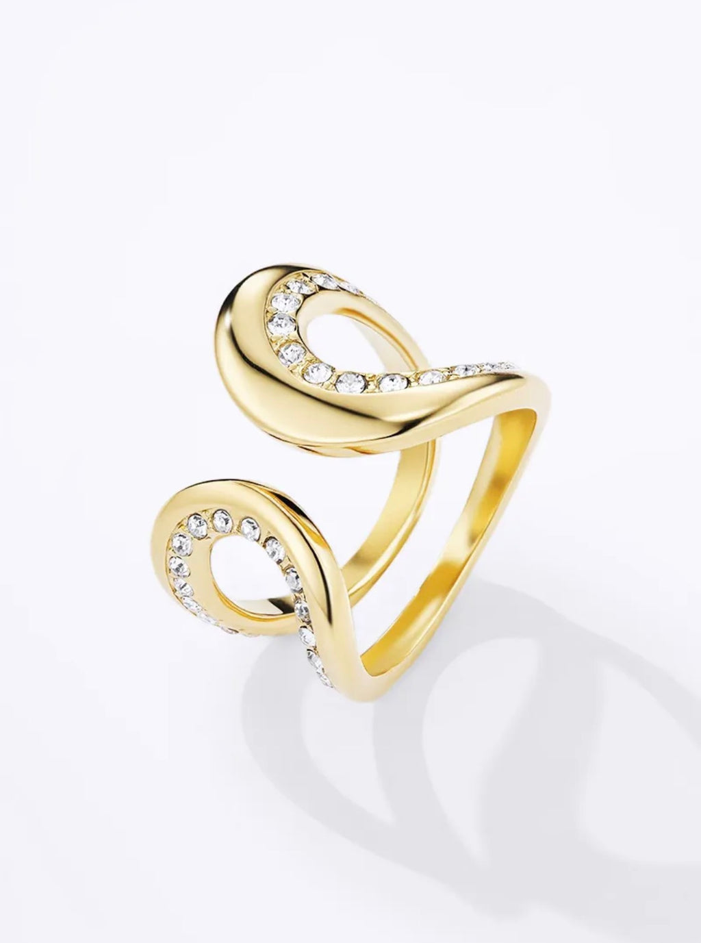 Bague ouverte à doubles boucles ÉLINE L’ATELIER