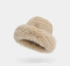Bonnet femme Lineta en fausse fourrure à revers