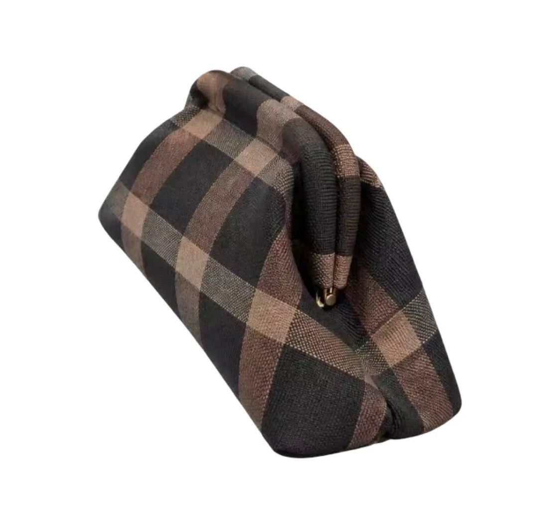 Pochette à carreaux tartan LOUISA LEE