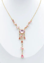 Collier Y pierres scintillantes doré BIJOUX MYSTÈRES