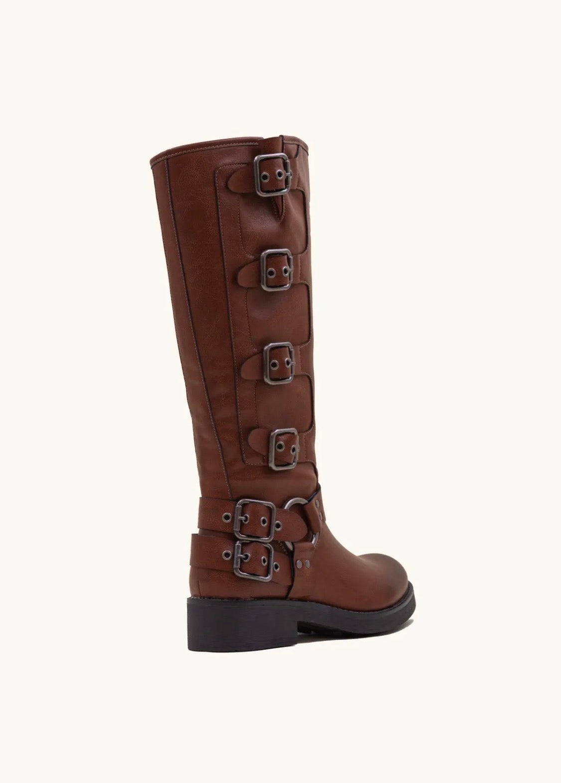 Bottes camel en matière synthétique STEPHAN PARIS