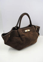 Sac à main en cuir suede véritable SYSTYLE