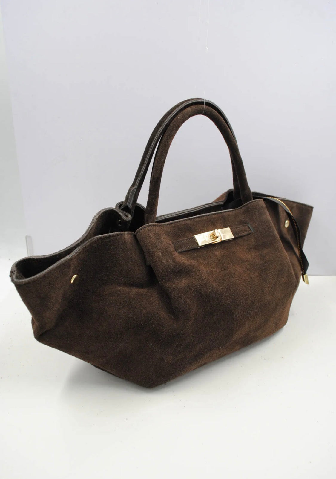 Sac à main en cuir suede véritable SYSTYLE