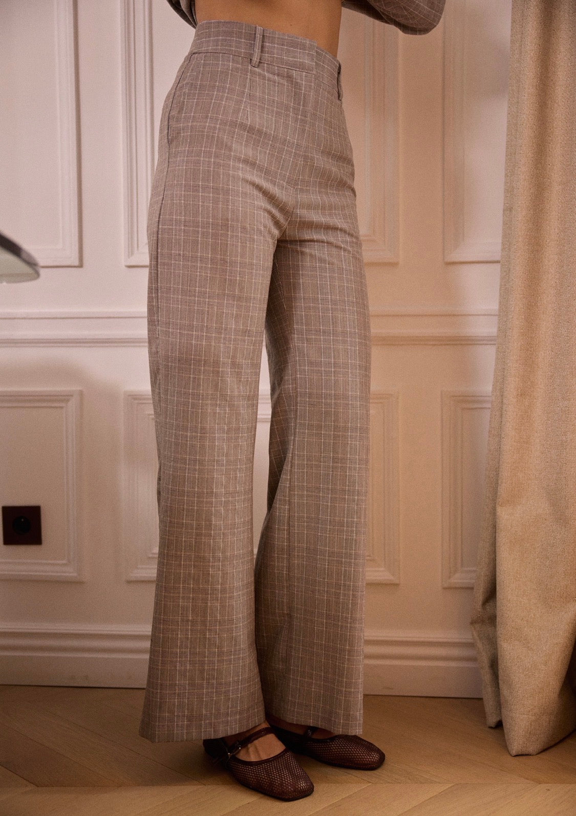 Ensemble blazer et pantalon à carreaux frime