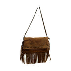 Pochette cuir suédé medium LOUISA LEE