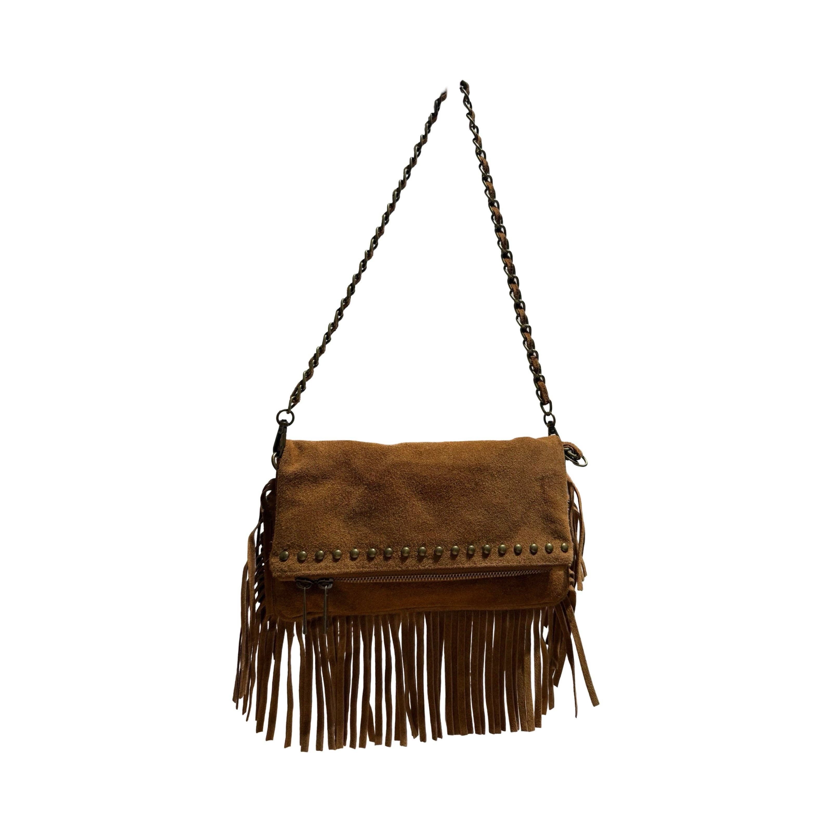 Pochette cuir suédé medium LOUISA LEE