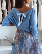Pull Maille Fine Nœud au Dos FORCYMA