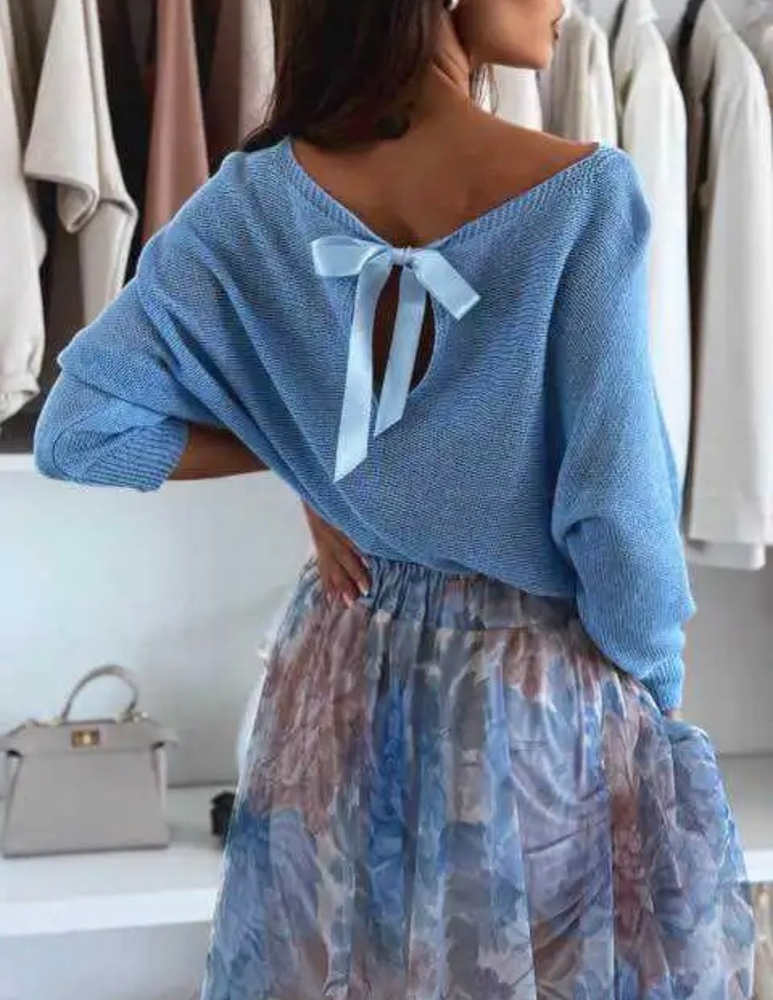 Pull Maille Fine Nœud au Dos FORCYMA