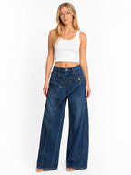 Jean large taille haute à coupe ample JOY'S FARFALLA