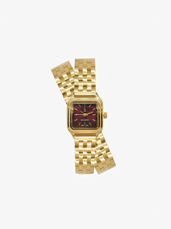 Montre double tour Hélène dorée GG LUXE WATCH