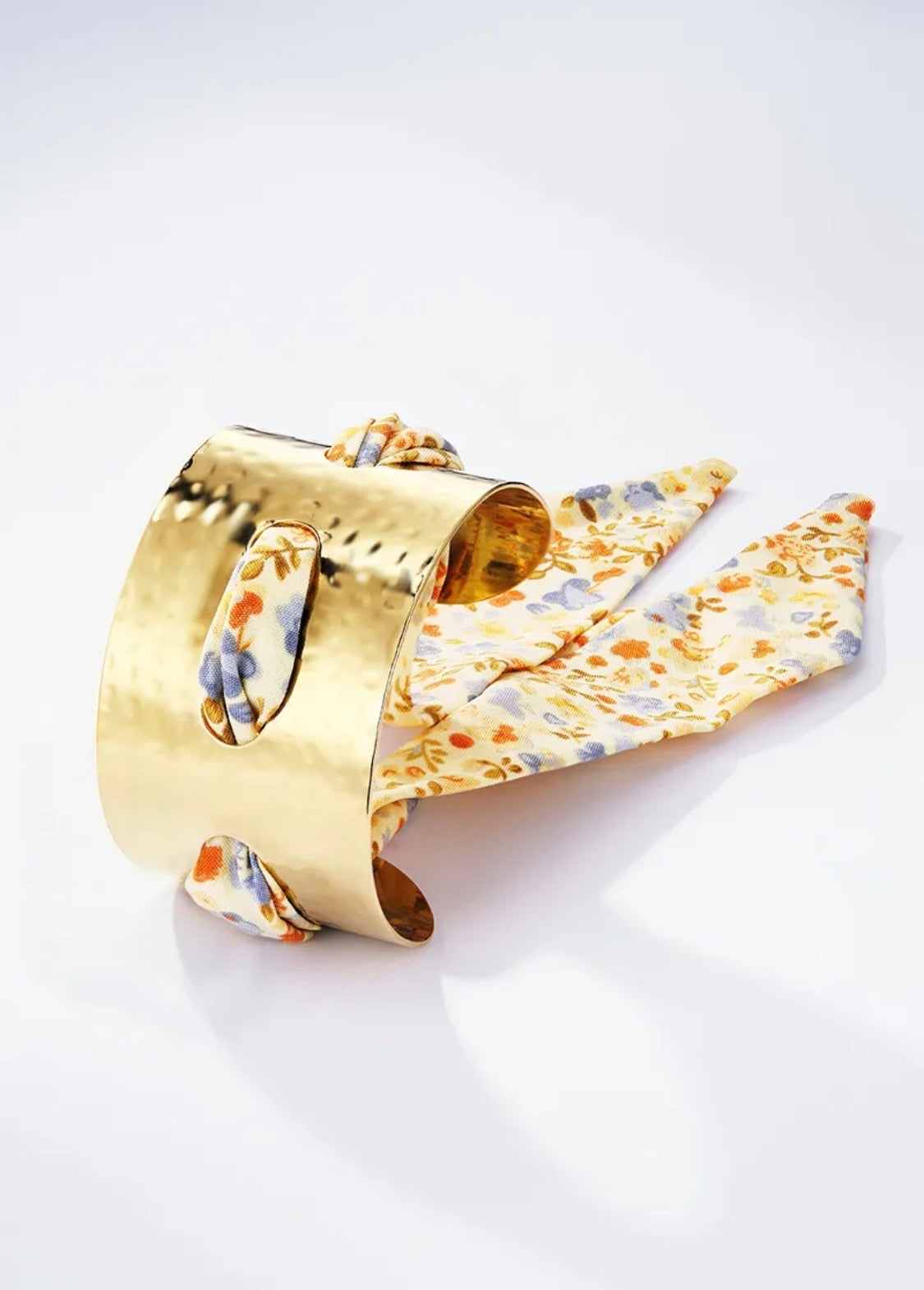 Bracelet Jonc Acier Inoxydable avec Foulard BYREN | ÉLINE L'ATELIER