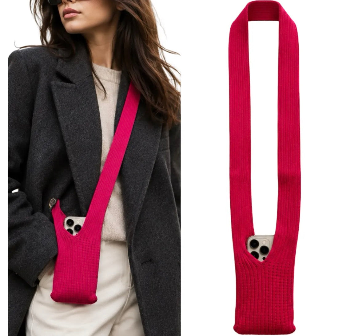 Sac téléphone en maille tricotée LOUISA LEE