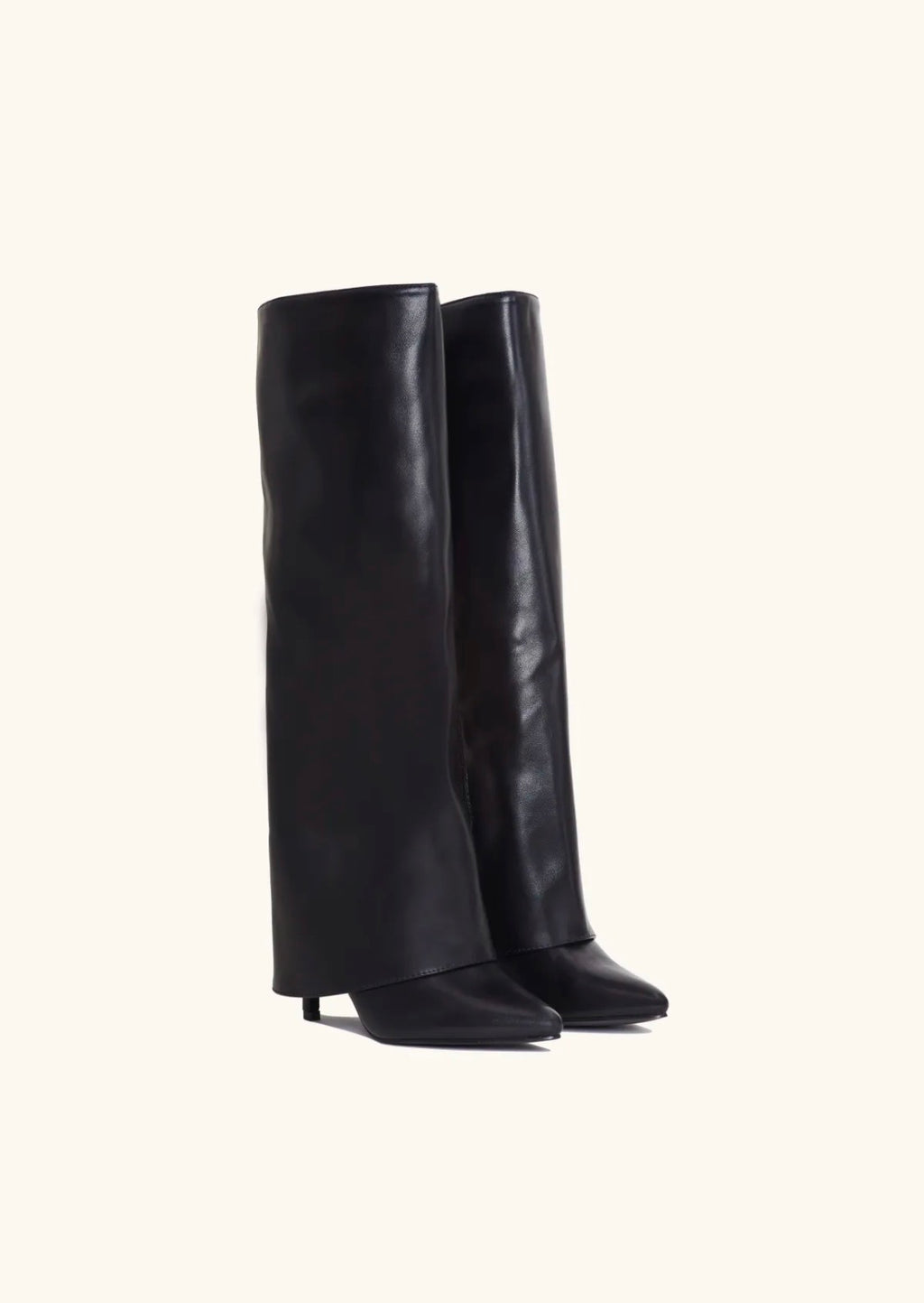 Bottes hautes à revers large et bout pointu STEPHAN PARIS