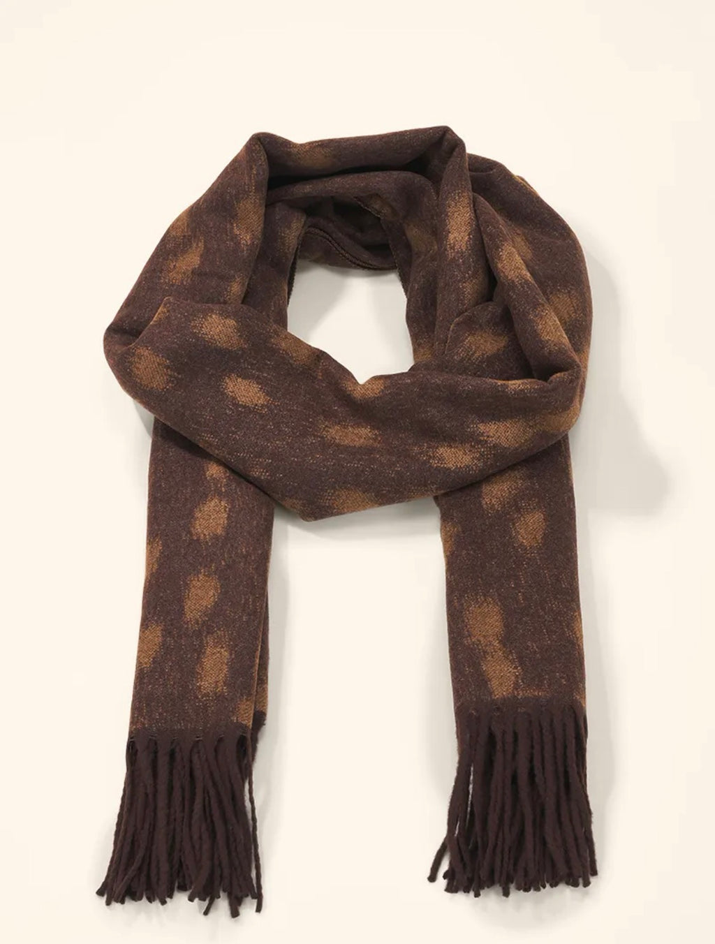 Écharpe à pois ton sur ton laine et viscose ÉLINE L’ATELIER