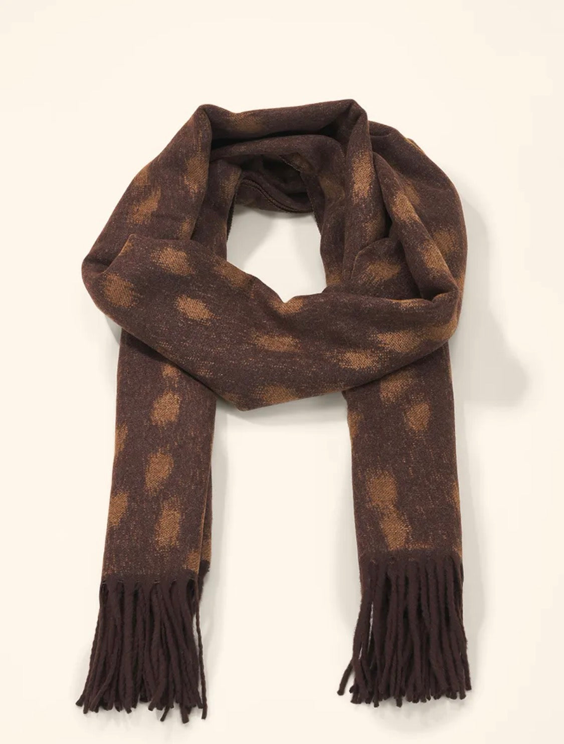 Écharpe à pois ton sur ton laine et viscose ÉLINE L’ATELIER