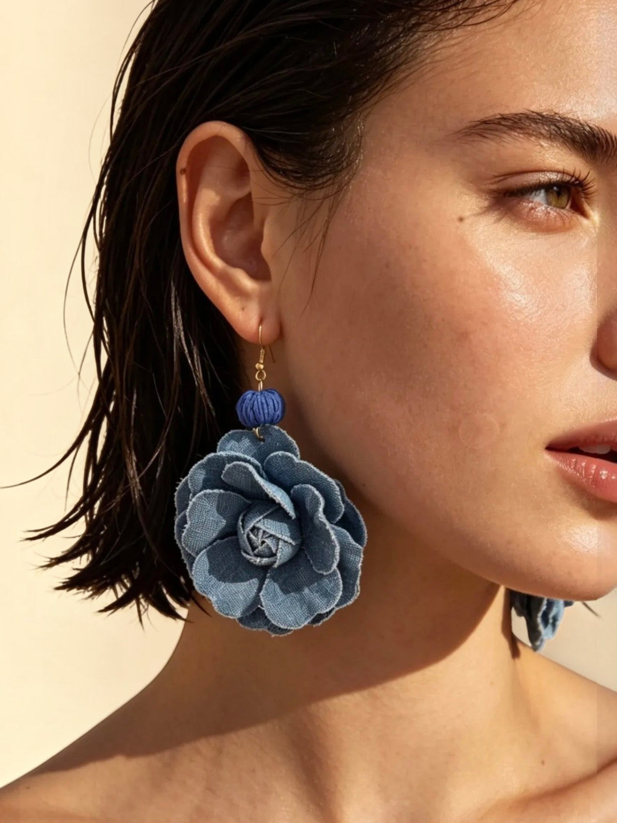 Boucles d'oreilles fleur puce acier inoxydable BYREN | ÉLINE L'ATELIER