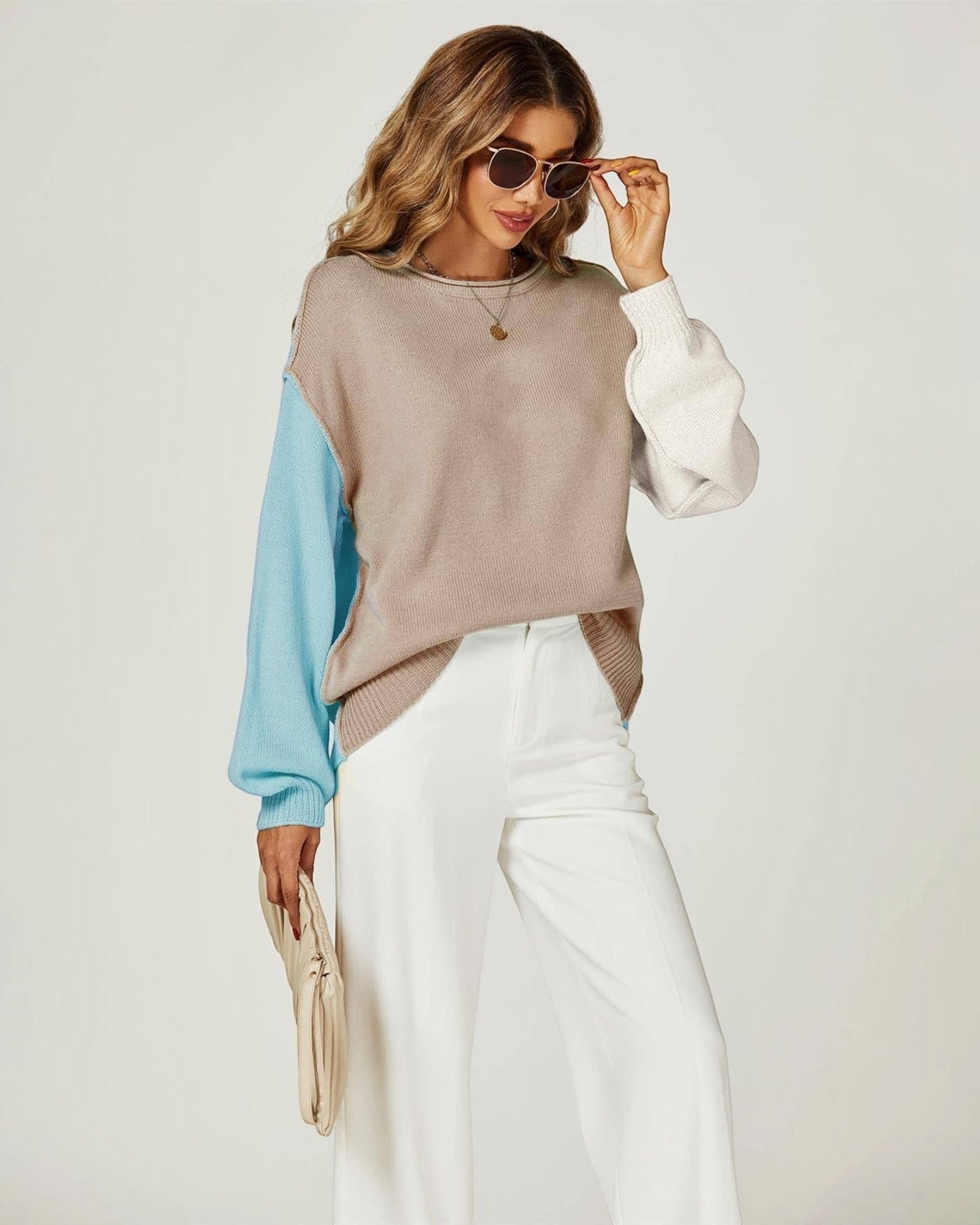 Pull décontracté colorblock   FS COLLECTION