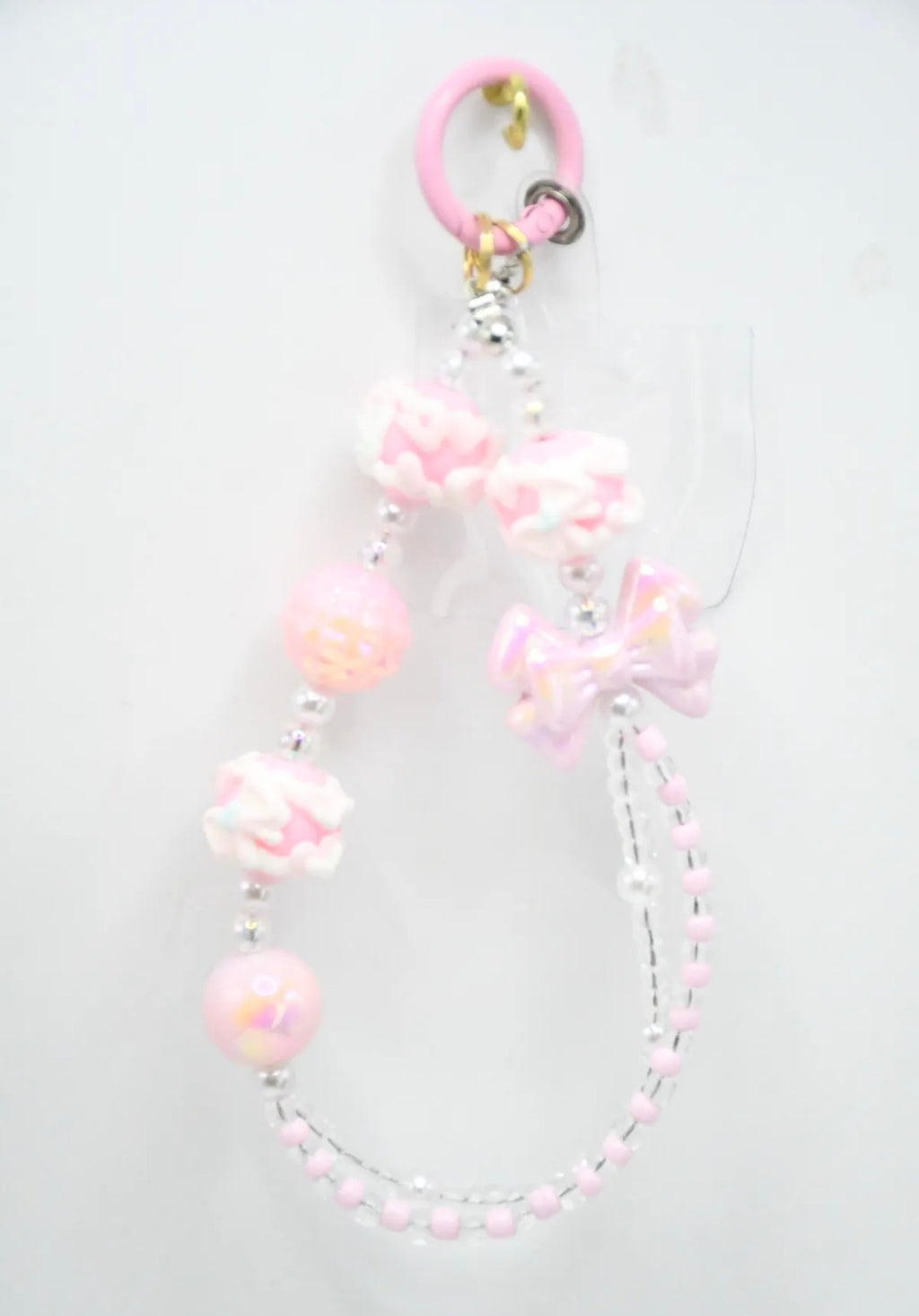 Chaîne de Portable Perles et Charms Kawaii Pastel ROSA