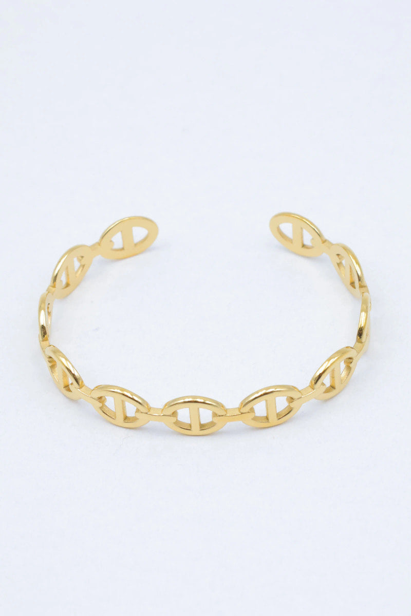 Bracelet jonc à maillons dorés BIJOUX MYSTÈRES