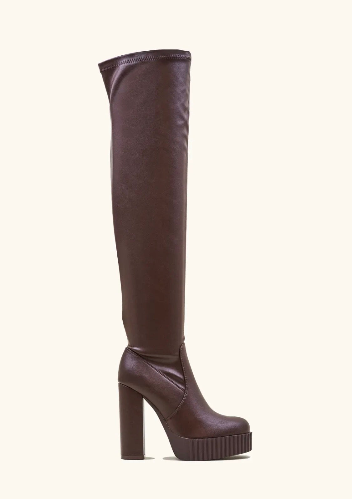 Bottes marron en synthétique STEPHAN PARIS
