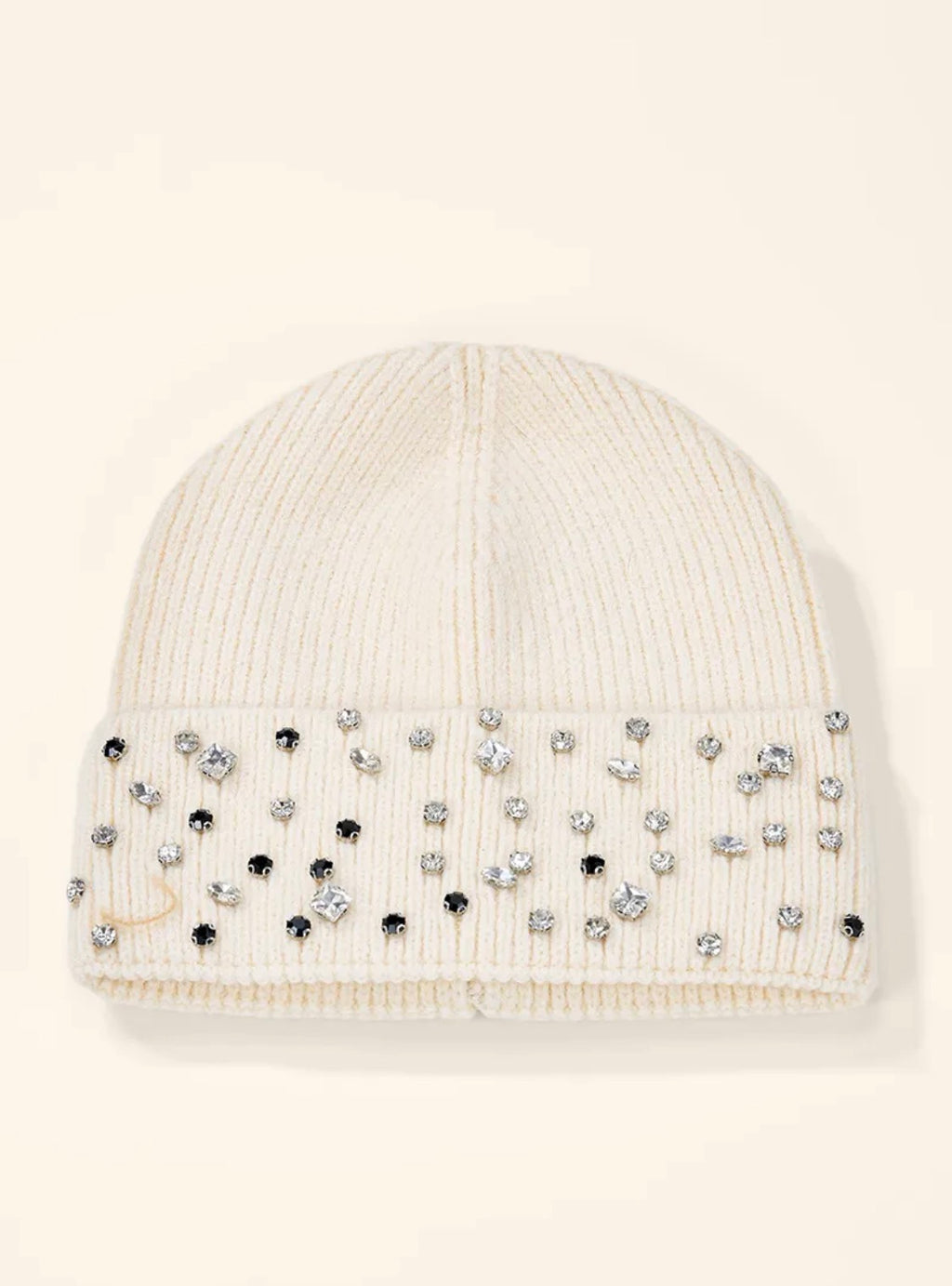 Bonnet côtelé à strass femme ÉLINE L'ATELIER