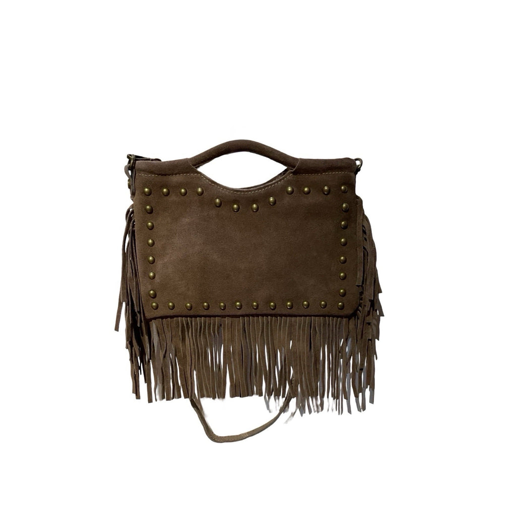SAC CUIR SUEDE FRANGINE MINI CLOUTE Louisa Lee