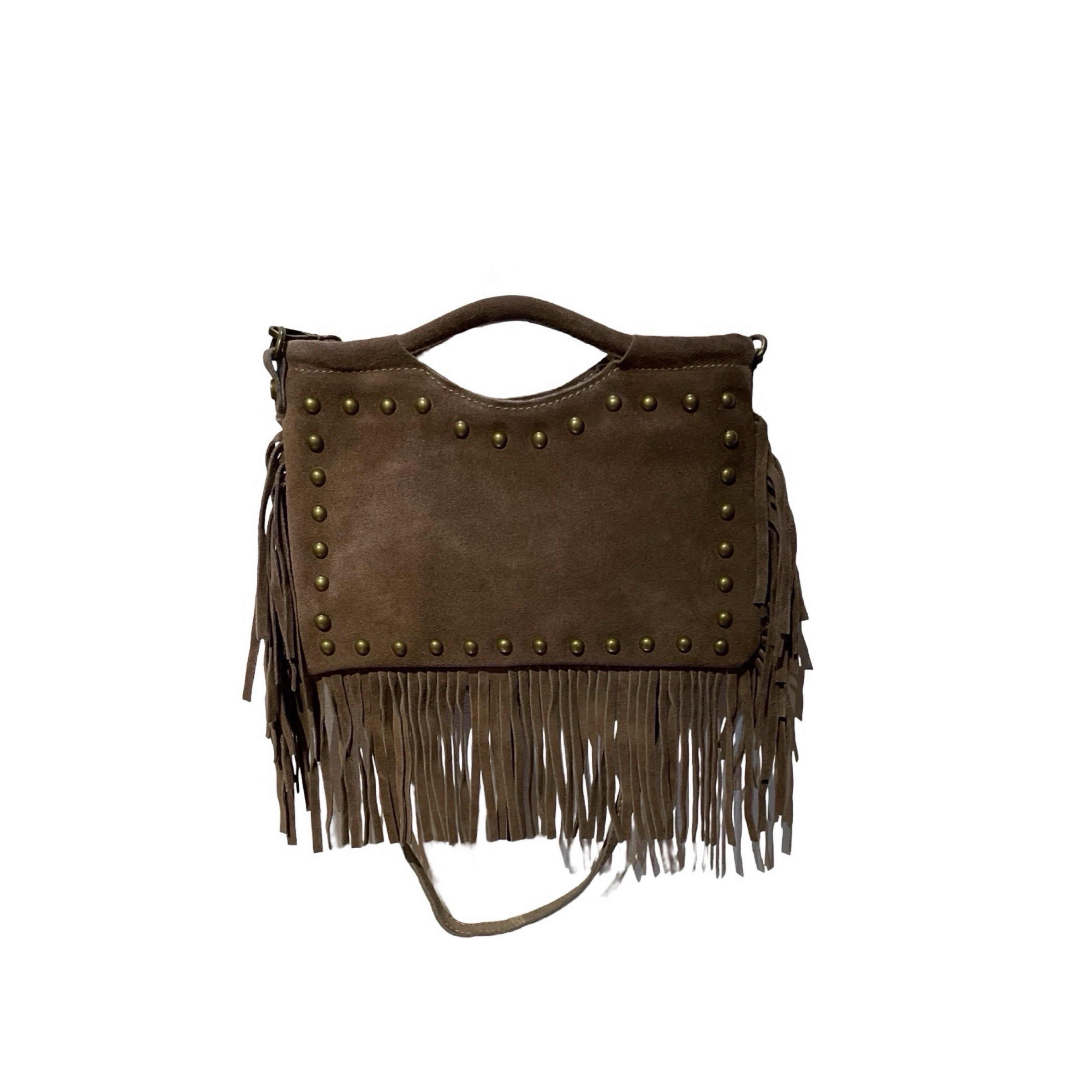 SAC CUIR SUEDE FRANGINE MINI CLOUTE Louisa Lee