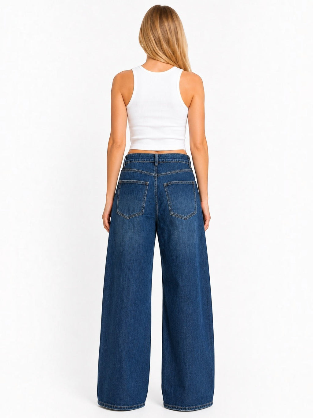 Jean large taille haute à coupe ample JOY'S FARFALLA