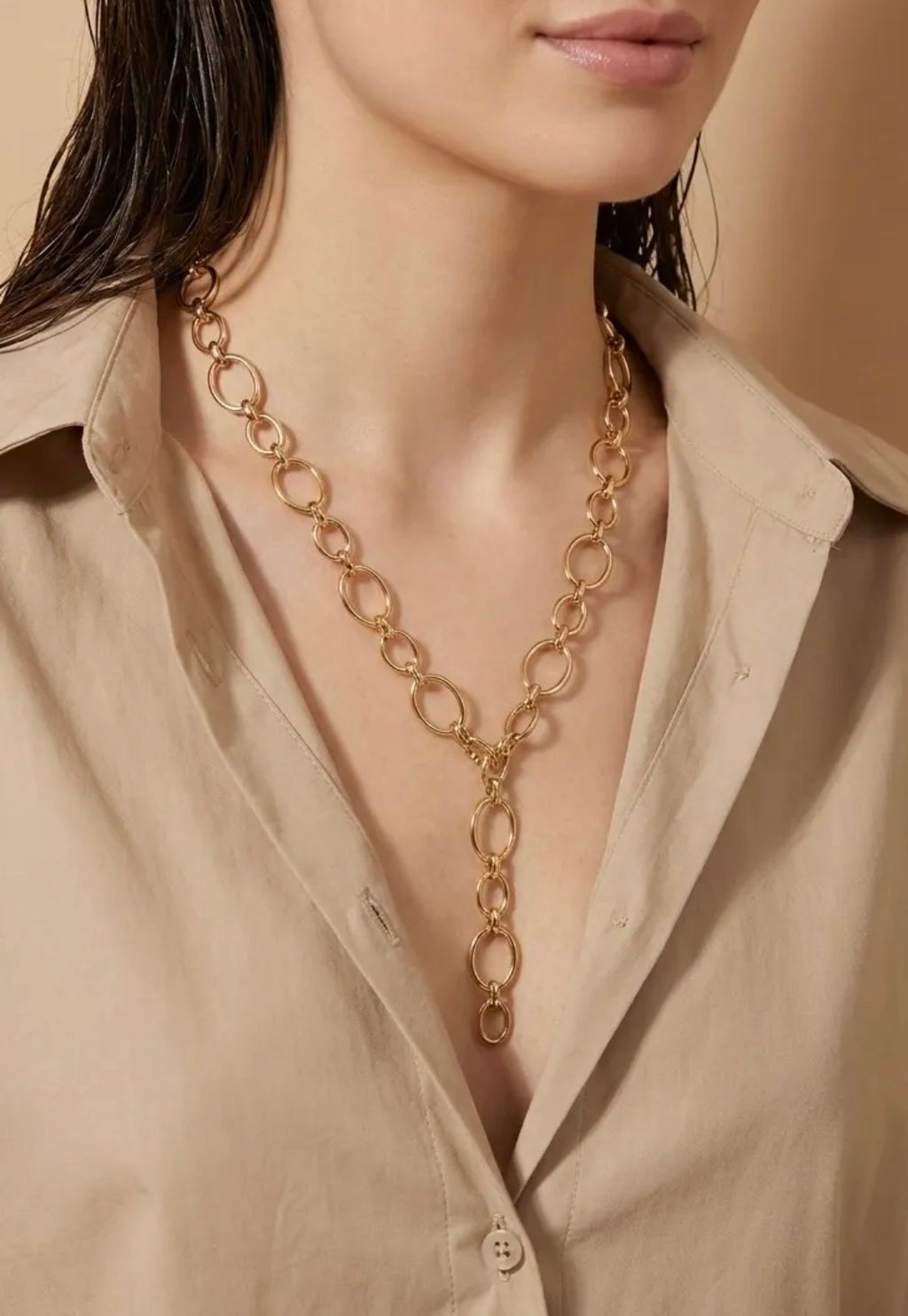 Collier doré à maillons ovales ÉLINE L’ATELIER