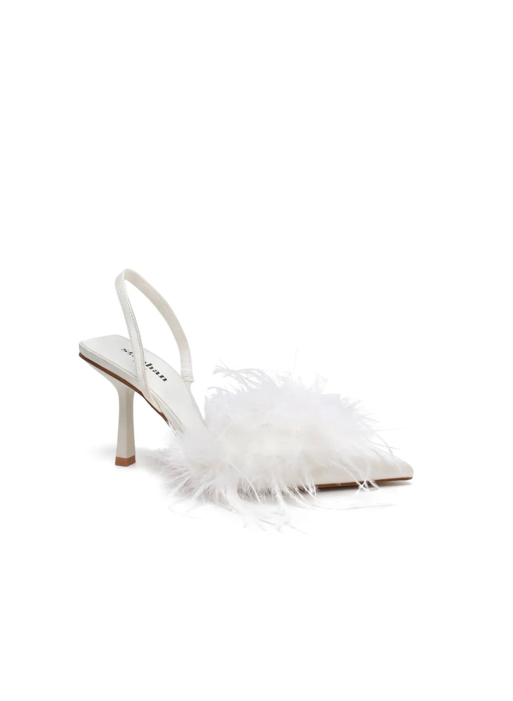 Escarpins à bride arrière et détail effet plumes STEPHAN PARIS