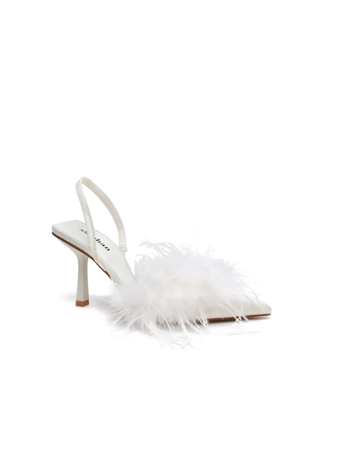 Escarpins à bride arrière et détail effet plumes STEPHAN PARIS