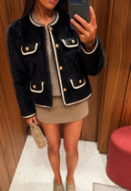 Veste femme en fausse fourrure à finitions contrastées FRIME