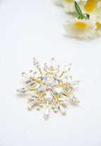 Broche Rosa — Bijou Plaqué Or en Métal