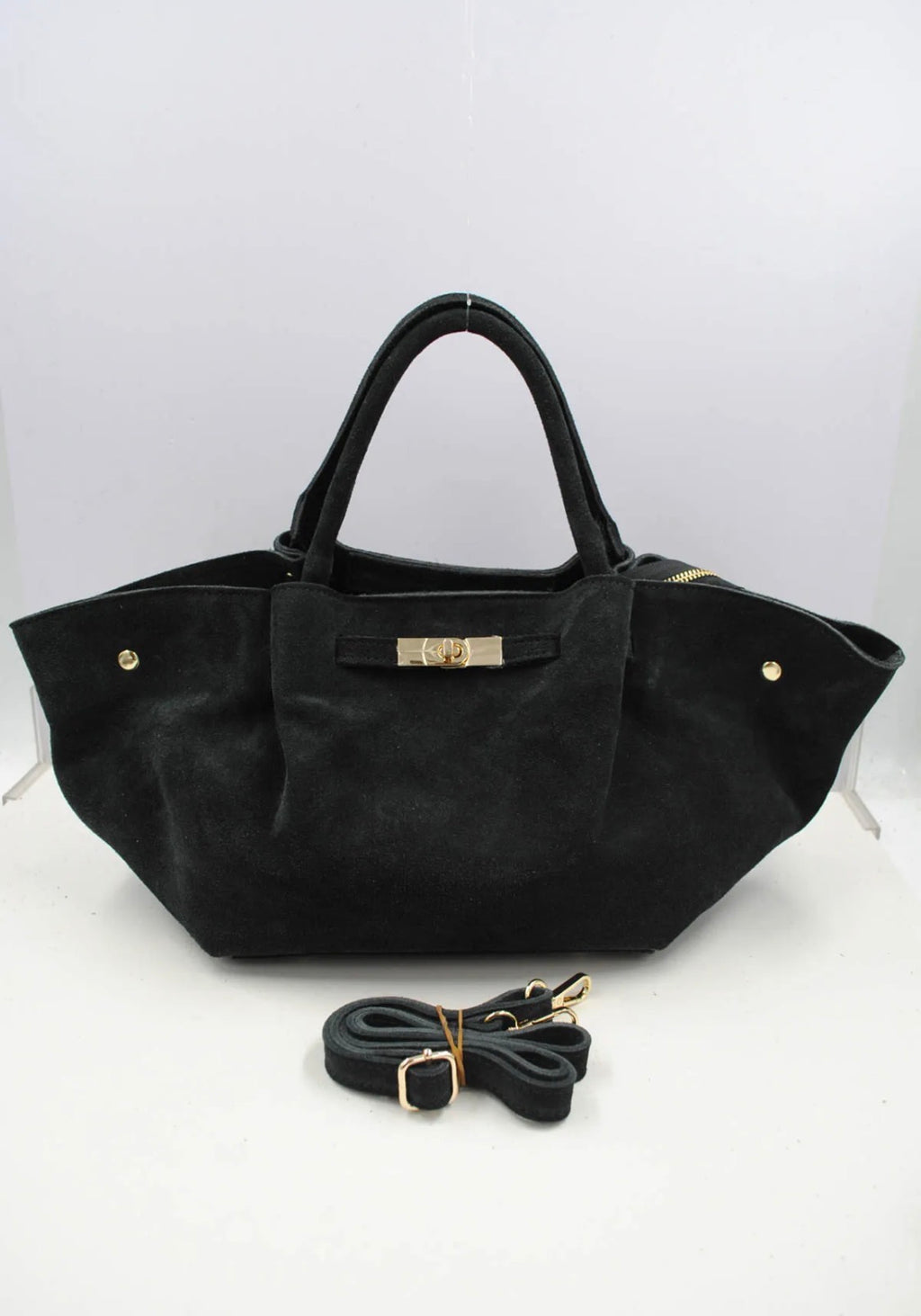 Sac à main en cuir suede véritable SYSTYLE